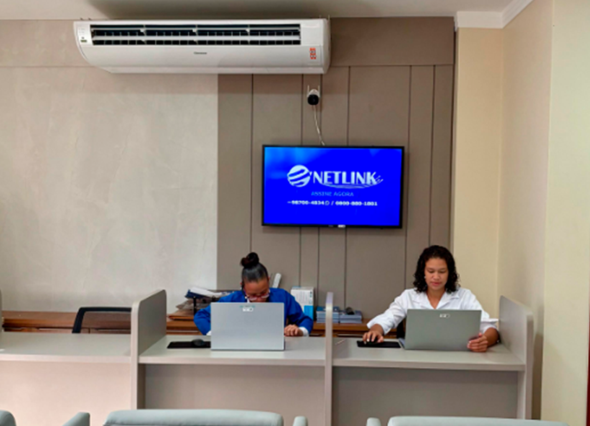 Atendimento na recepção NetLink